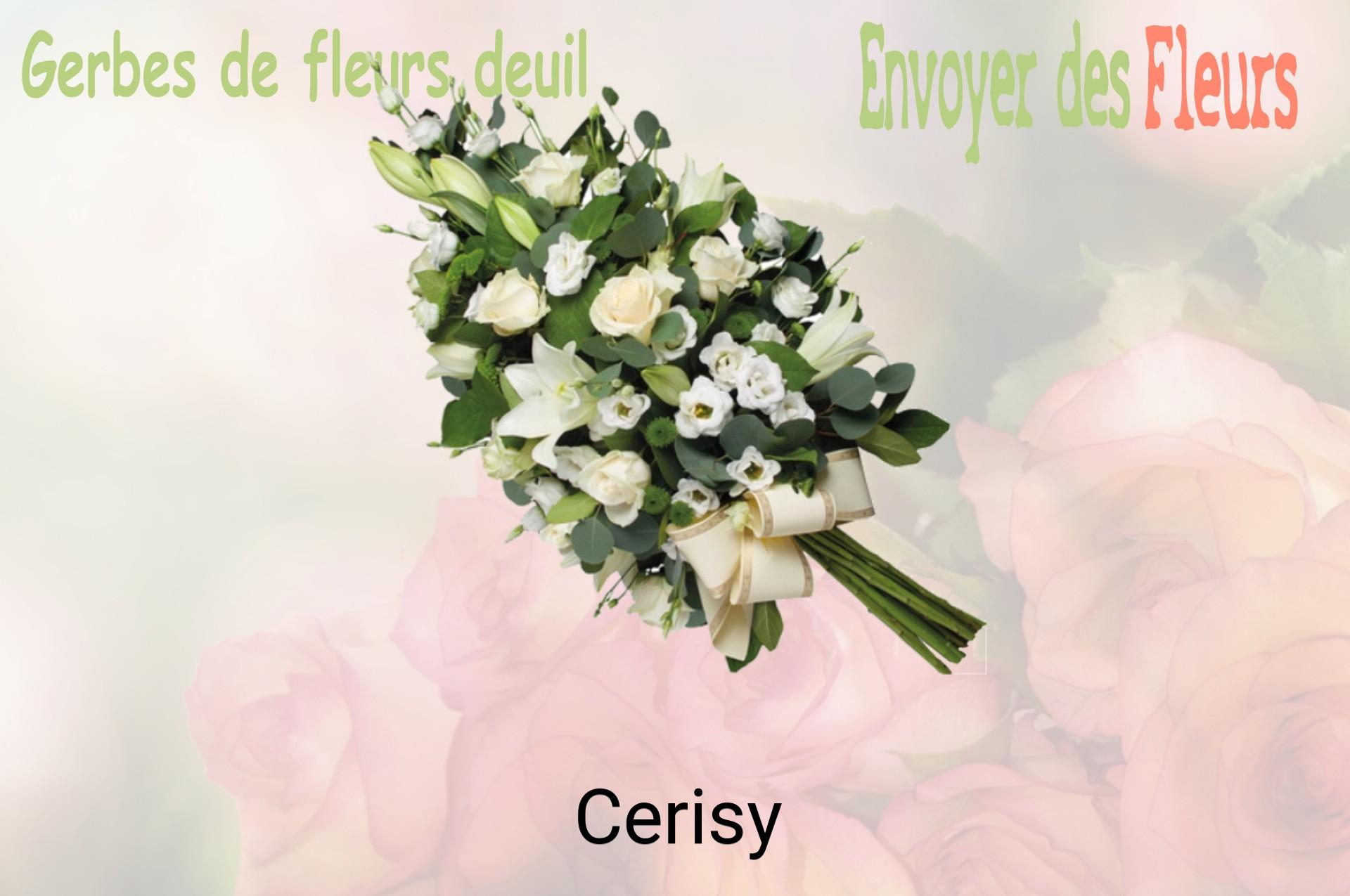 Gerbe de fleurs de deuil livrée à Cerisy